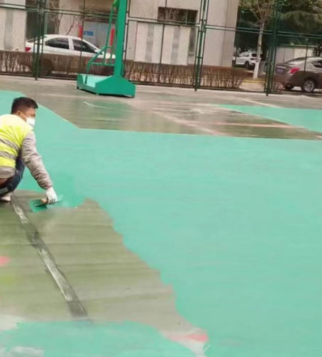 石柱球场地面翻新