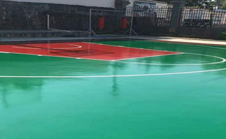 石柱篮球场翻新地面